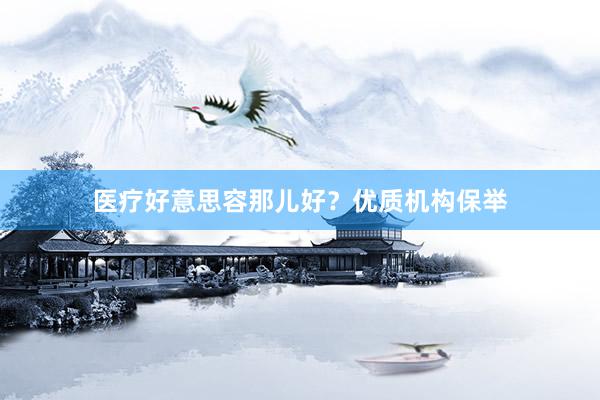医疗好意思容那儿好？优质机构保举